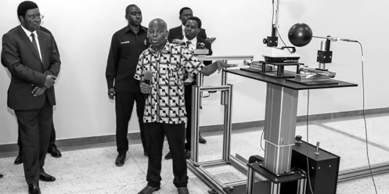 Prime Minister Kassim Majaliwa in Themi Hills, April 2019 - launching a Radio Chemistry Analysis Laboratory for the Tanzania Atomic Energy Commission (TAEC)