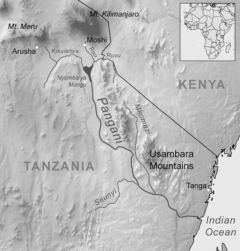 Usambara Mountains Map