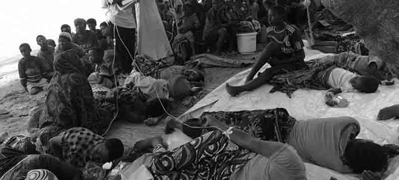 Cholera patients in Tanzania - Pandemic that was caused by massive influx of Burundi refugees back in year 2015