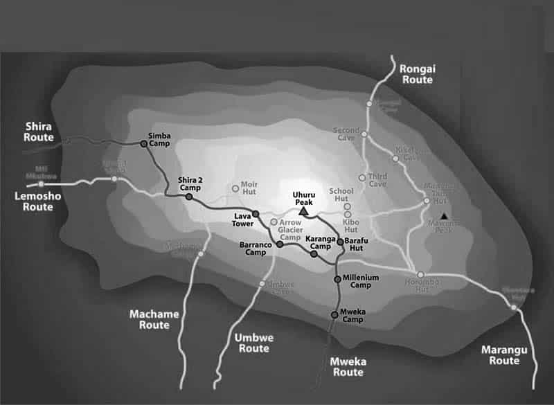 Shira route map