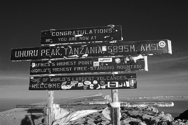 Uhuru Peak Sign - Mount Kilimanjaro