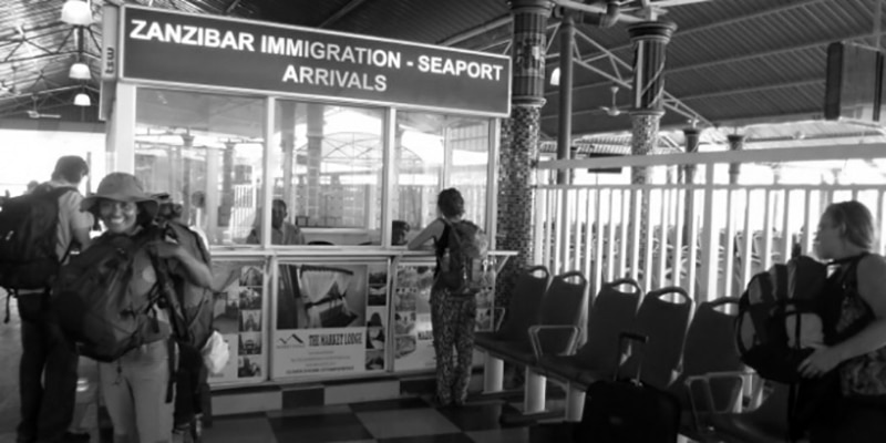 Zanzibar Tanzania Visa Booth on Arrivals