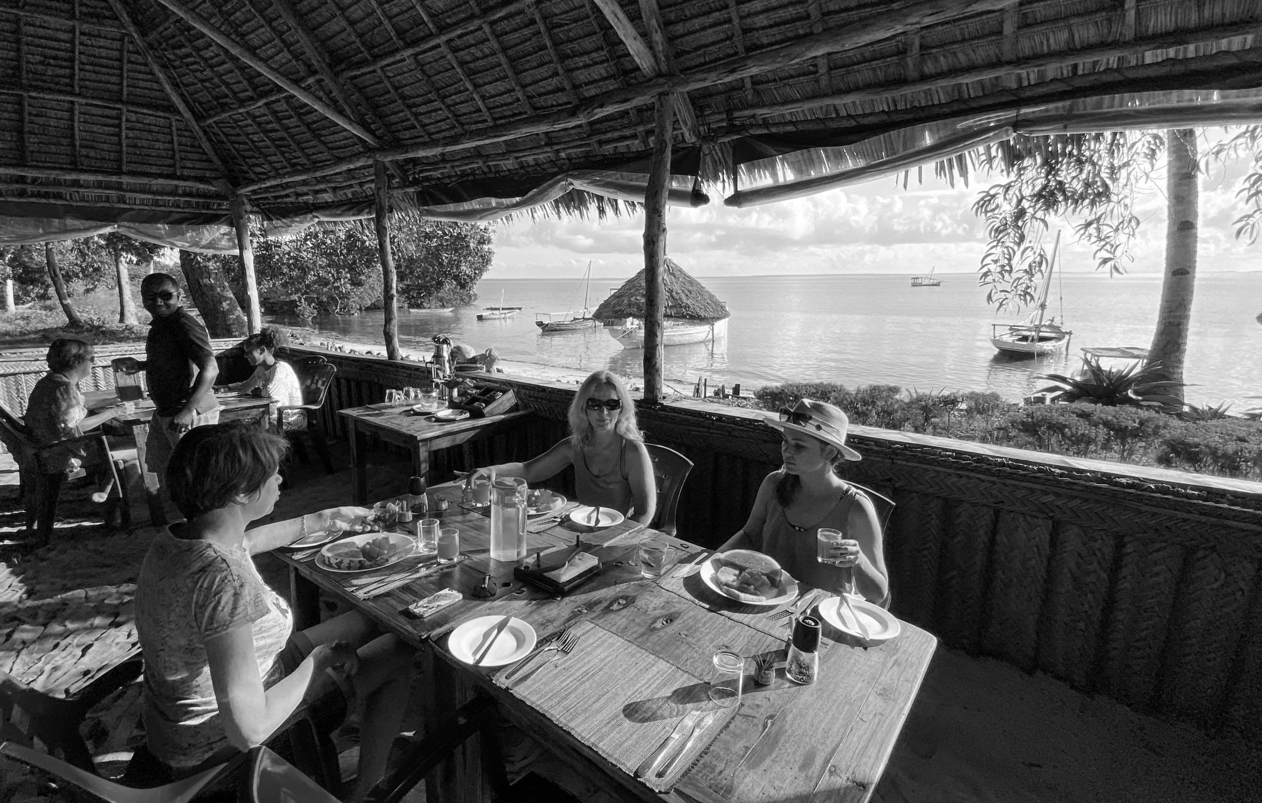 Dining at the Butiama Marine Camp