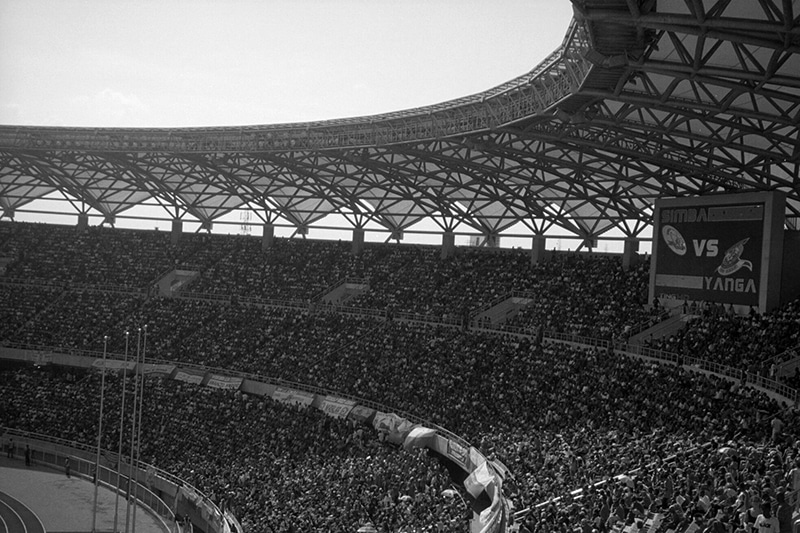 Fans packed at the Benjamin Mkapa National Stadium