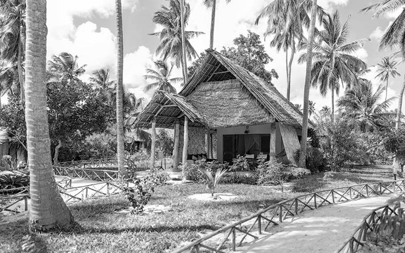 One of the accommodations at the Butiama beach lodge