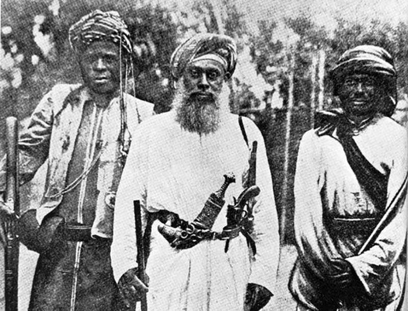 Abushirii ibn Saalim al-Harthi (also known as Abushiri bin Salim) with his soldiers
