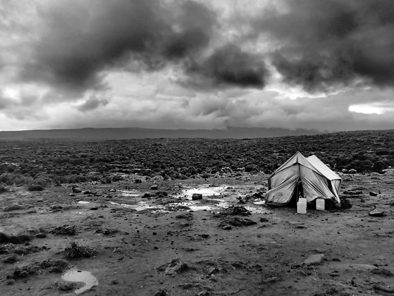 Cloudy and muddy month of May on Mount Kilimanjaro