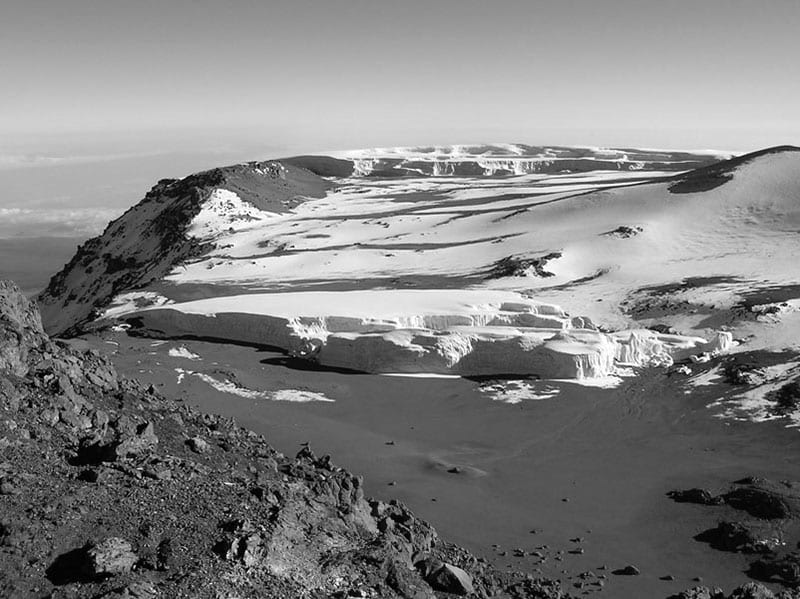 The glacier of Furtwangler on Kilimanjaro mountain