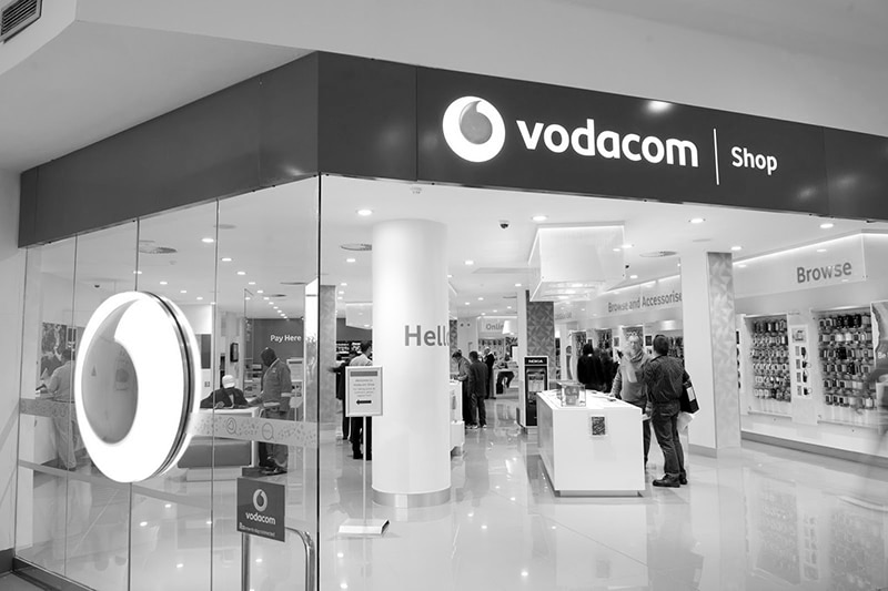 A Vodacom shop in Tanzania
