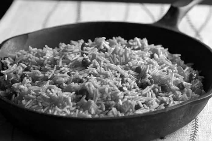 Swahili Food Recipe - Tanzania Coconut Rice and Peas Recipe (Wali wa Nazi na Kunde)