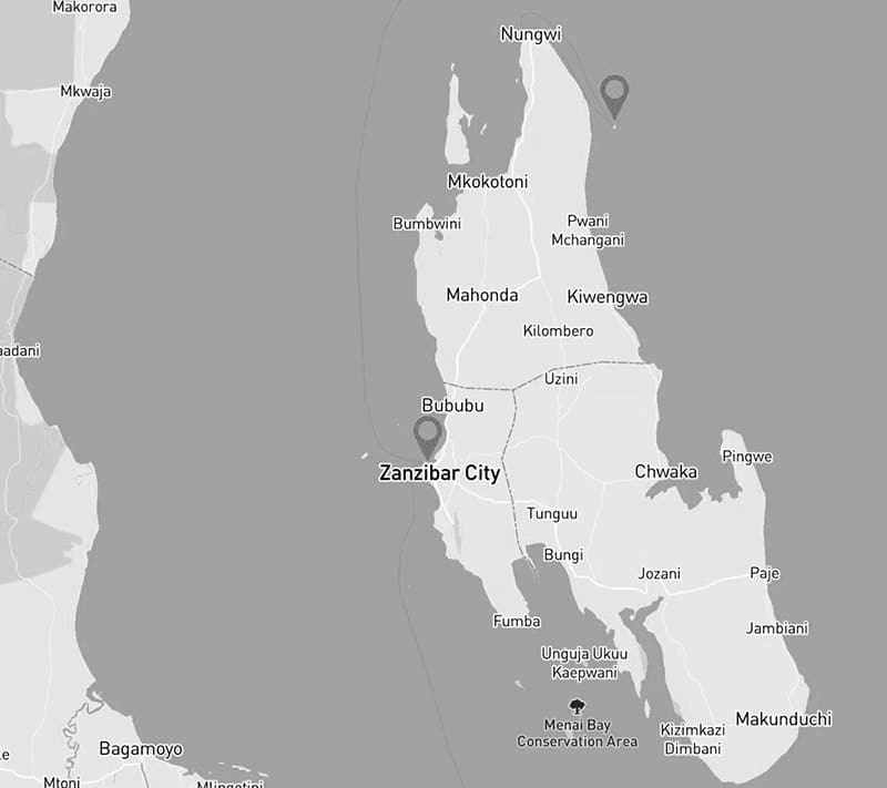 Mnemba island map