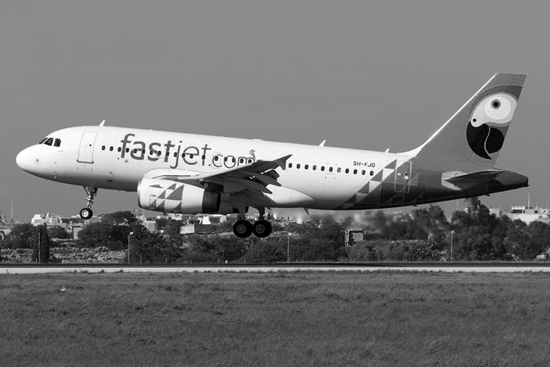 Fastjet taking off the runway