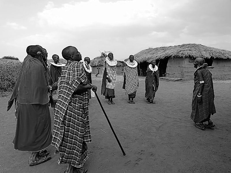Maasai Boma Village Tour - Maasais dancing for tourists