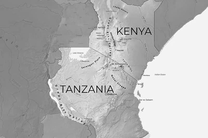 Kenya and Tanzania Border