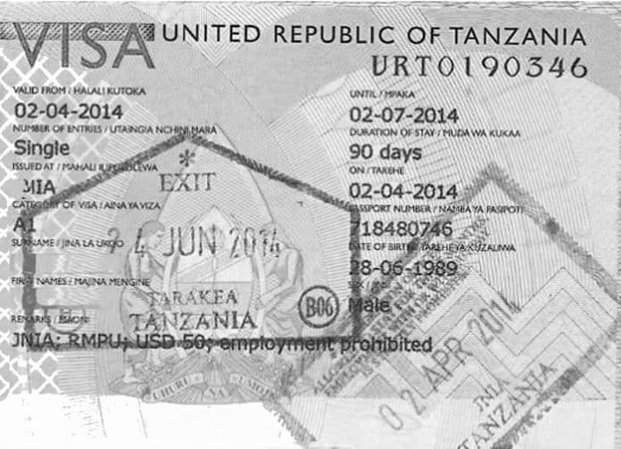 how much is a tourist visa to tanzania