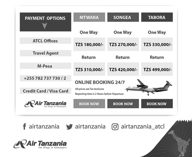 Air Tanzania online booking