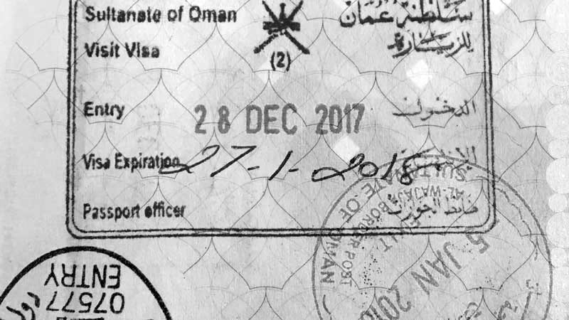 Oman entry visa