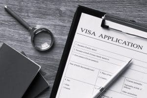Visa application form and Passport