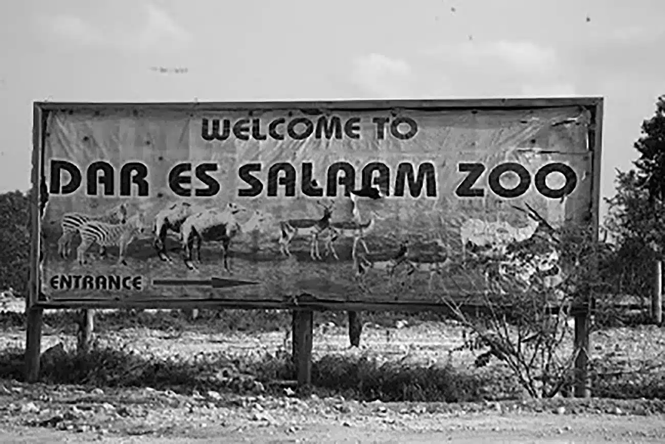 Road Sign - Entrance to Dar es Salaam Zoo