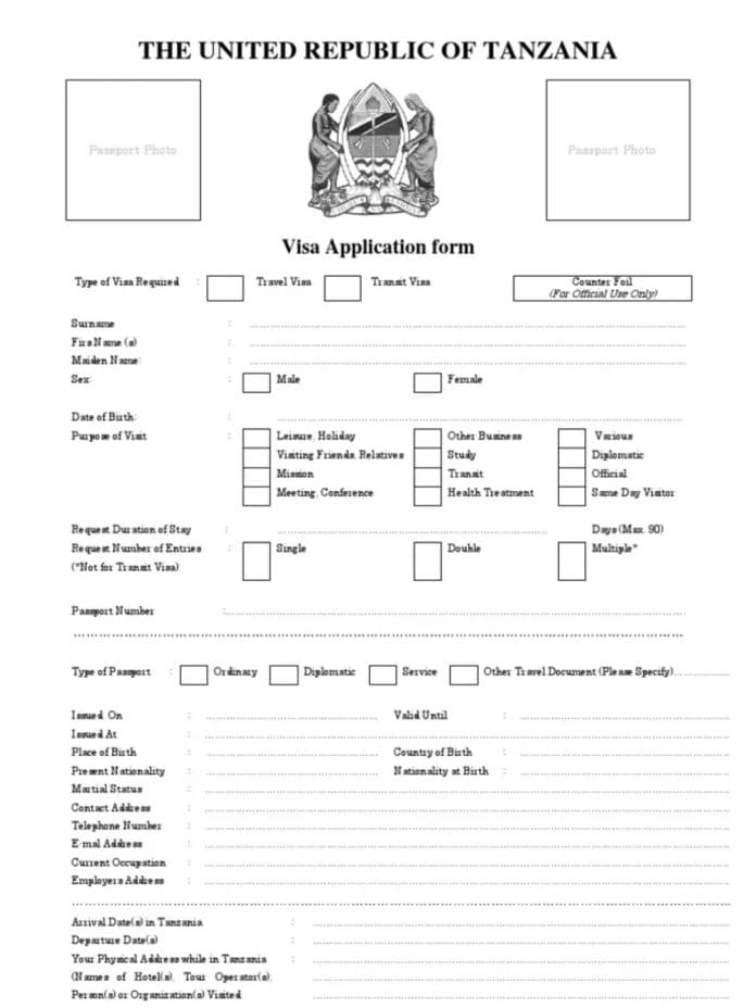 Step-by-Step Tanzania Visa Application Form - A Hassle-Free Process