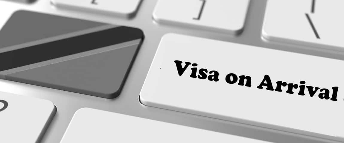 Visa on arrival for special purpose
