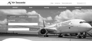 Air Tanzania Website