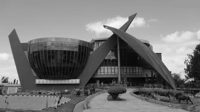 Cultural heritage centre Arusha, view of the art gallery building from the front