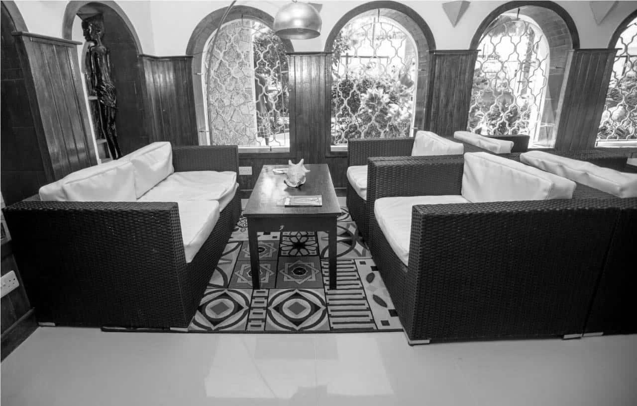 Indoor Lounge at Jangwani Beach Hotel