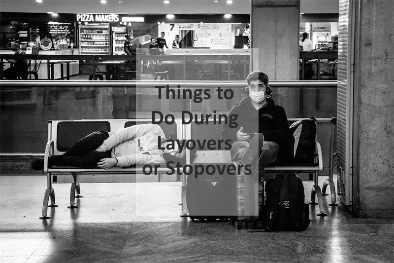 People relaxing in the Airport