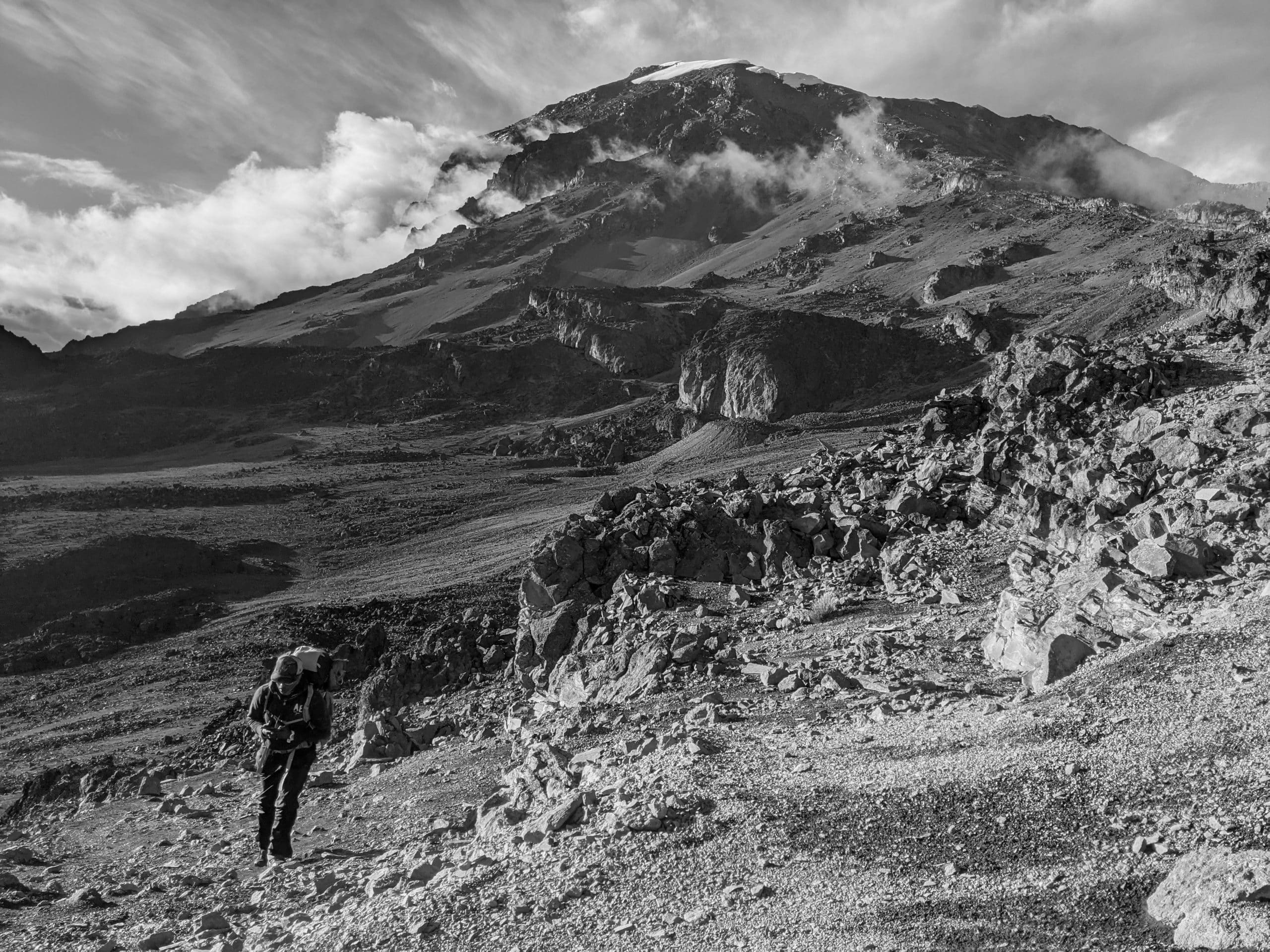climber at mount Kilimanjaro