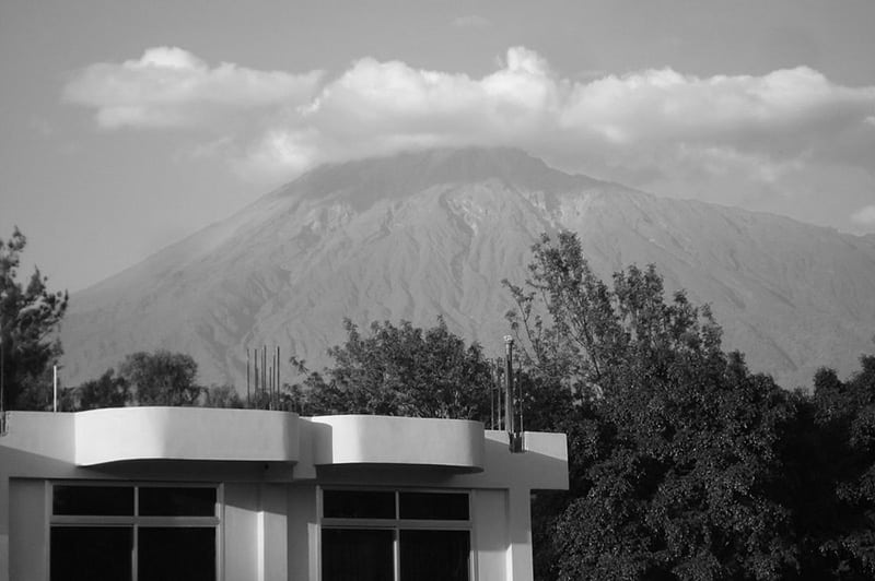 View of mount Meru from Flamingo
