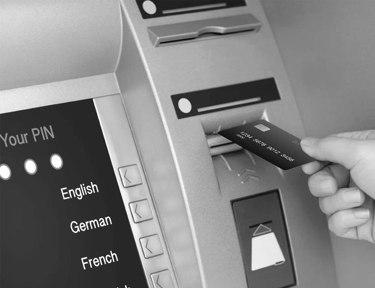 A person Using an ATM Machine