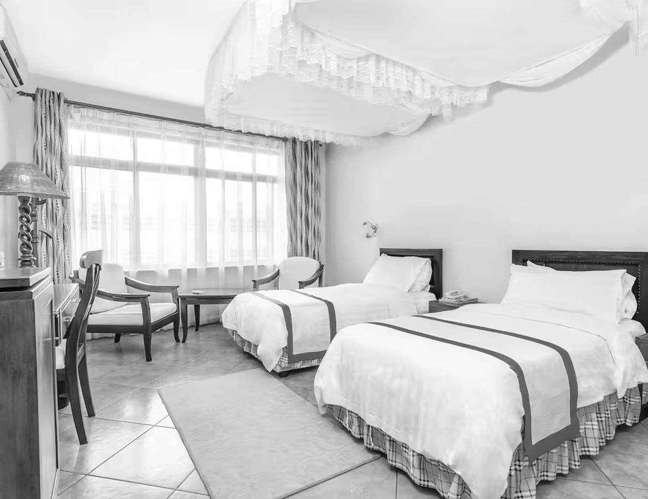 Bedrooms at New Safari Hotel, Arusha