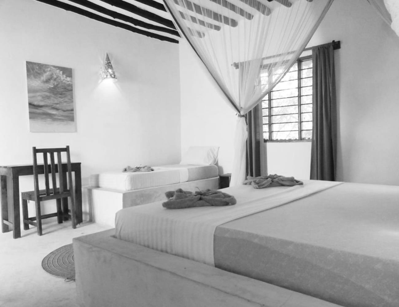 Bedrooms at Red Monkey Beach Club, Zanzibar
