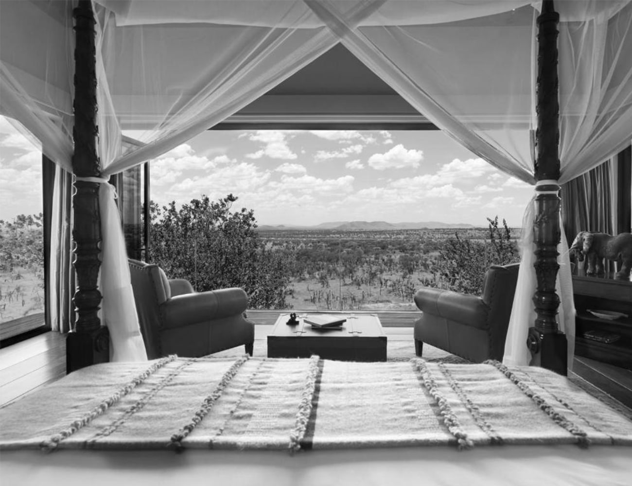 Bedrooms with View of the Safari at Four Seasons Hotel