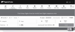 Flightfinder flight comparison website