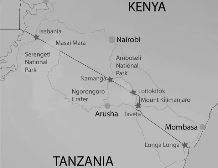 Discovering the Wonders of Kenya and Tanzania: An Illustrated Map