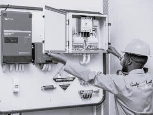Electrical Technician of Gadgetronix Company Installing Electrical Systems
