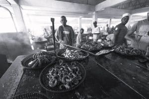 Dar es salaam Magogoni Ferry Sea Food Vendors
