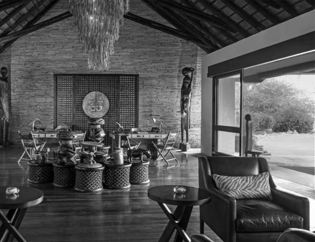 Indoor Lounge at the Four Seasons Hotel Serengeti