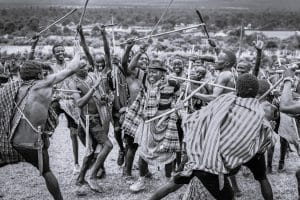 Maasai Warriors at Eunoto Ceremony
