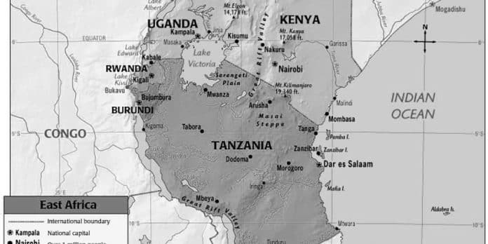 Navigating the East African Paradise - Discovering Kenya, Uganda, and Tanzania on the Map