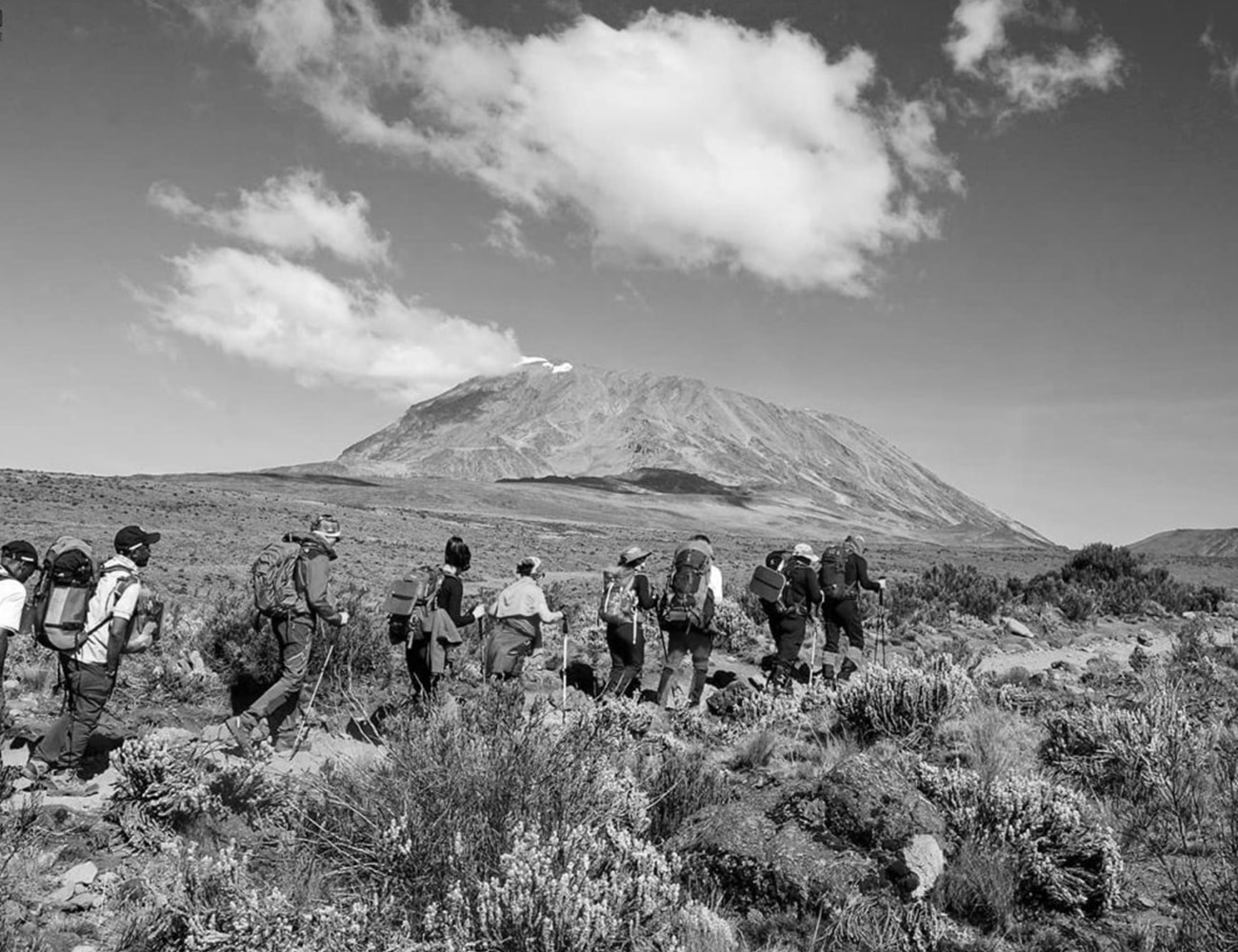 People Climbing Mount Kilimanjaro