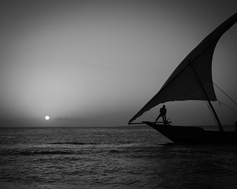 Person sailing at Kendwa Beach Zanzibar