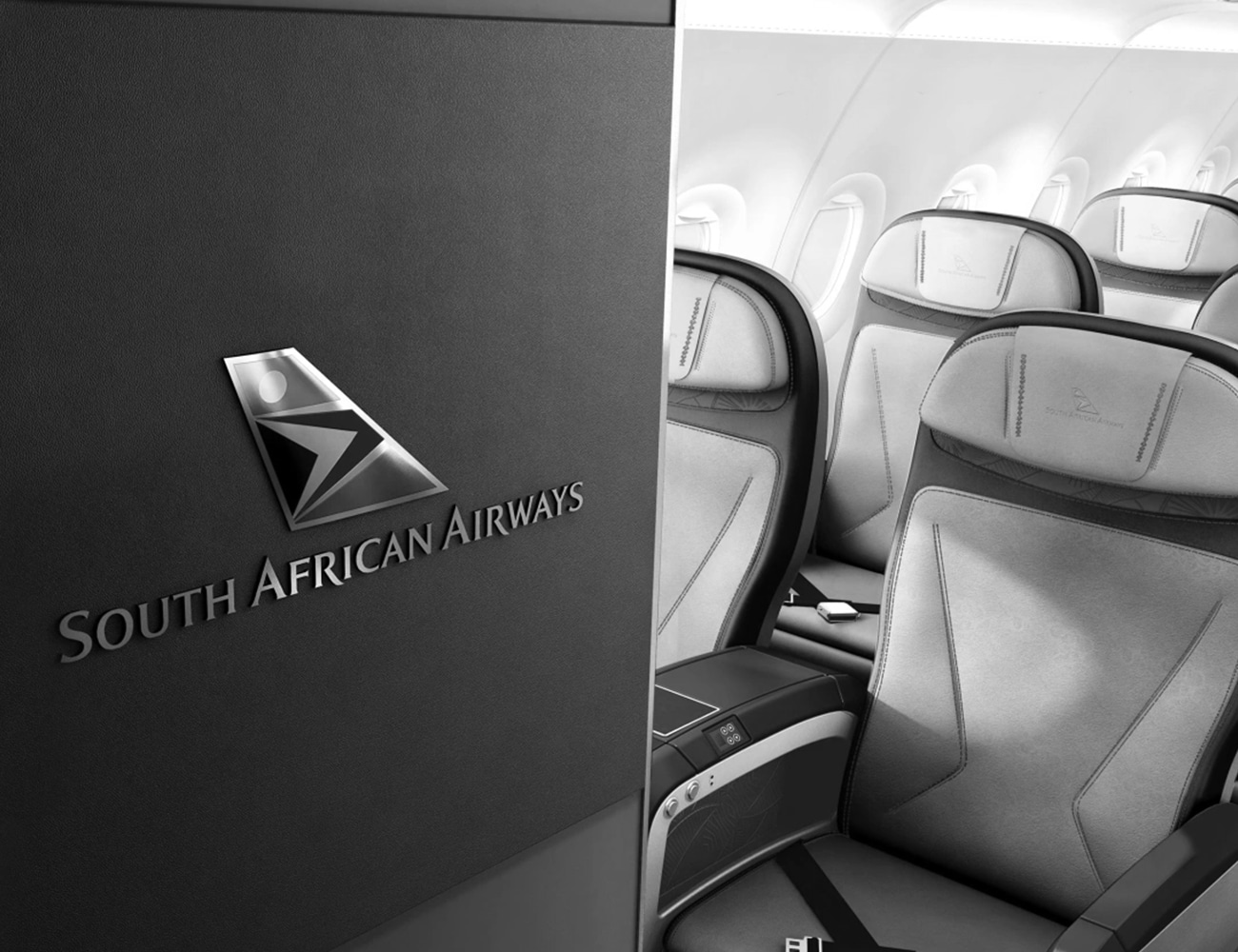 Seats Inside of South African Airlines