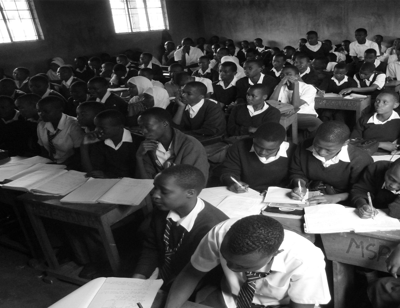 Tanzanian Students in a Classroom