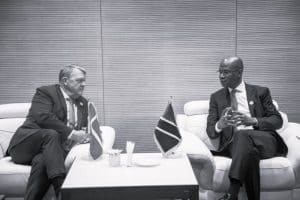 Denmark’s Minister of Foreign Affairs With Mr. January Makamba(Tanzania’s Ministry of Foreign Affairs)