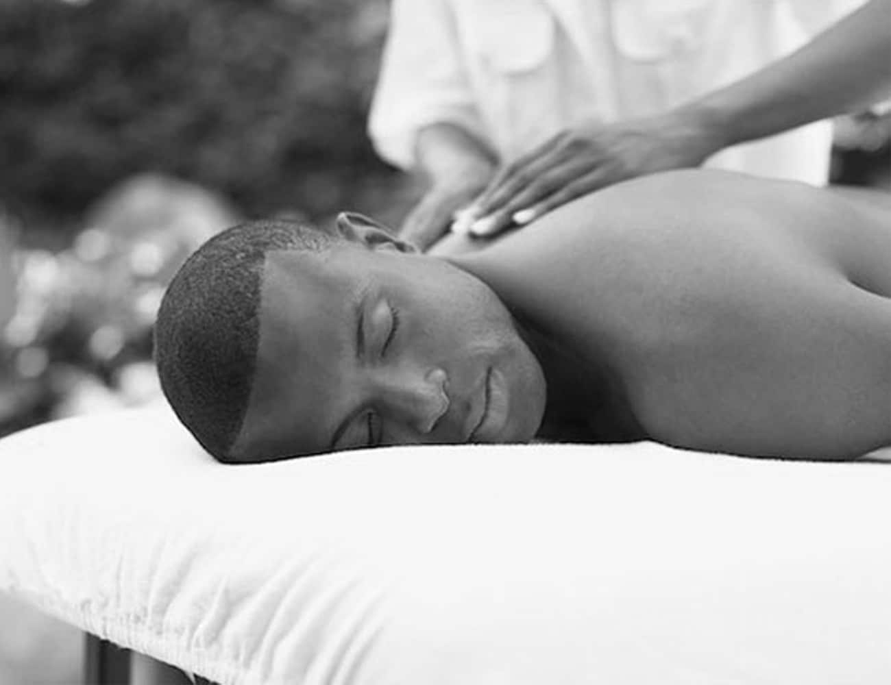 A man on a Massage Table