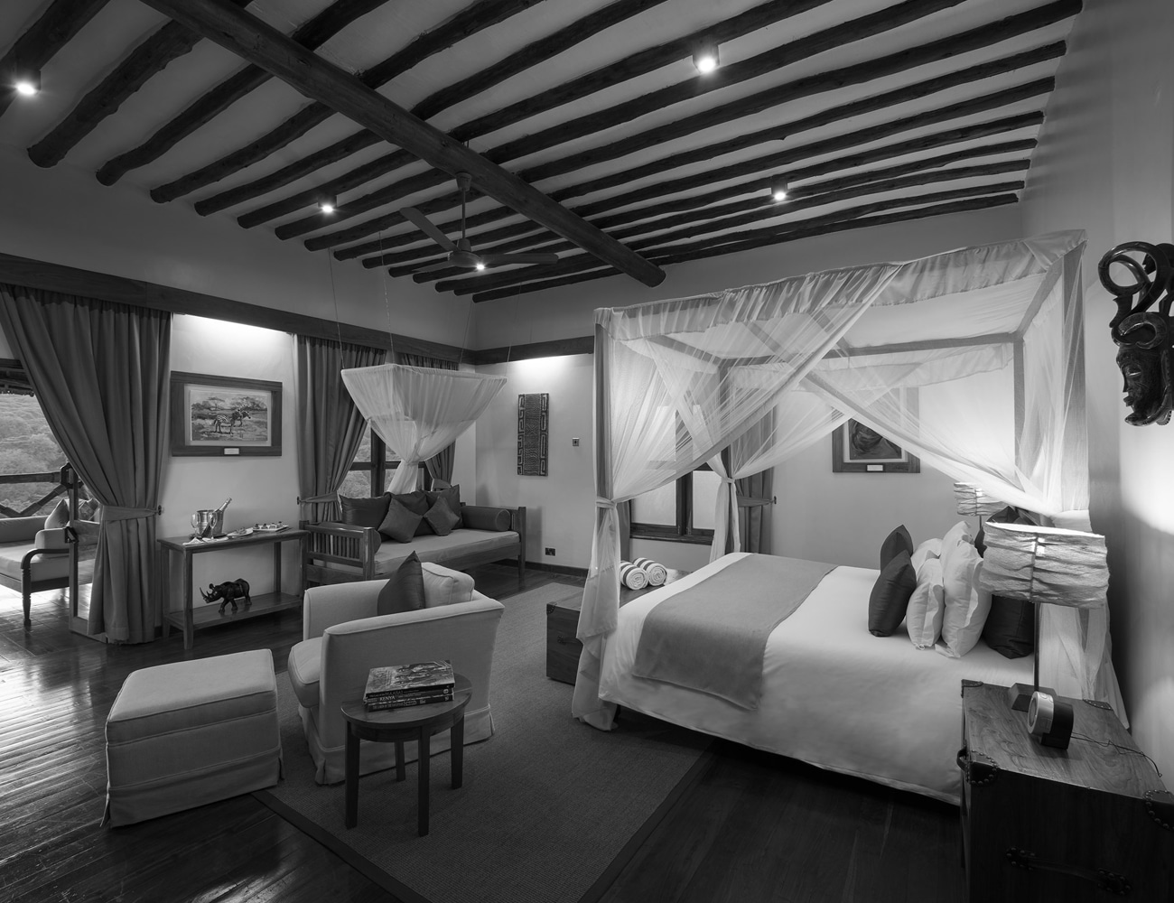 Bedrooms at Neptune Ngorongoro Luxury Lodge