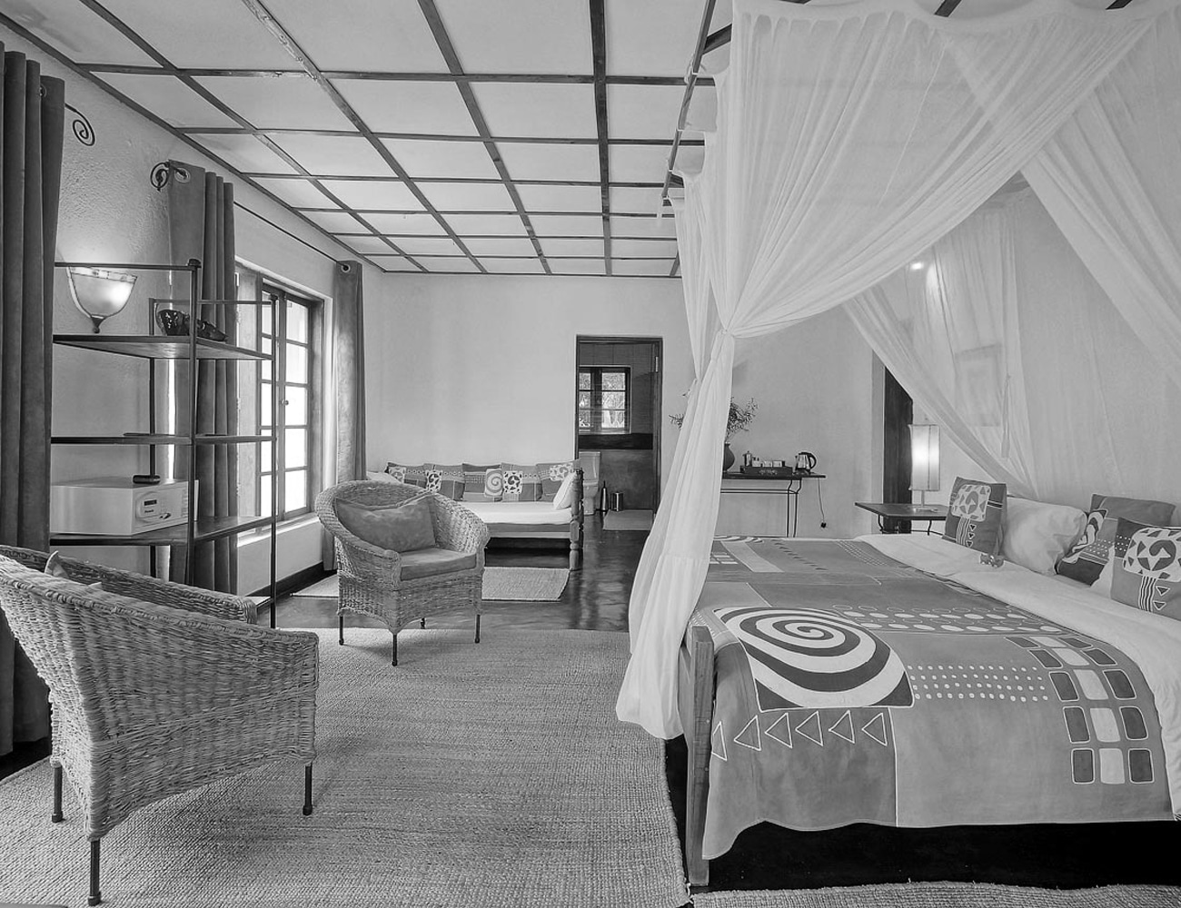 Bedrooms at Plantation Lodge in Karatu